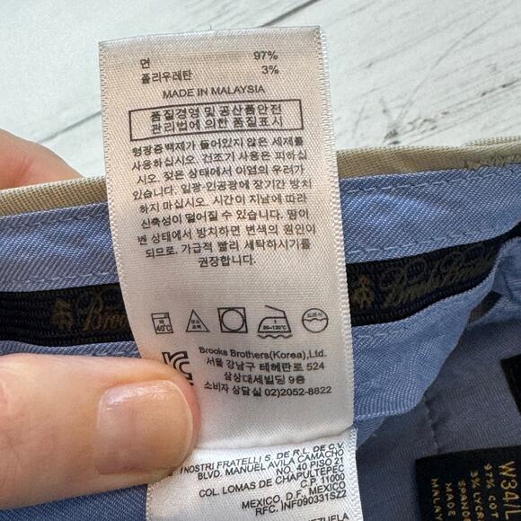 Brooks Brothers Tan Clark Straight-Fit Stretch Advantage Chino Pants Size 34 - Picture 13 of 16